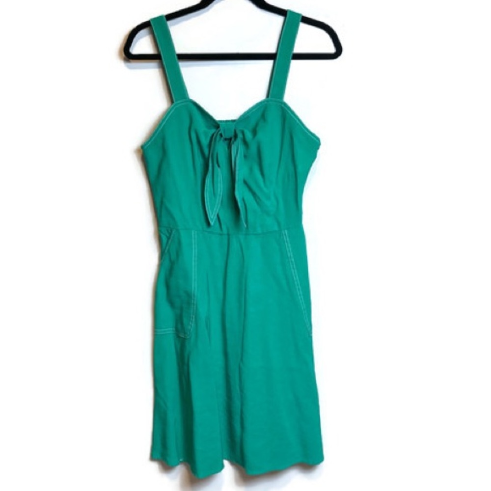 A NEW DAY GREEN ROMPER STYLE DRESS or BATHING SUIT COVER UP with pockets…
